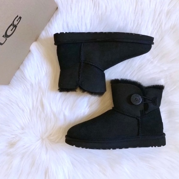 UGG Black Mini Bailey Button II Boots - Picture 3 of 8